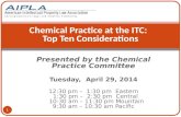 Presented by the Chemical Practice Committee Tuesday, April 29, 2014 12:30 pm – 1:30 pm Eastern 1:30 pm – 2:30 pm Central 10:30 am – 11:30 pm Mountain.