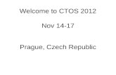 Welcome to CTOS 2012 Nov 14-17 Prague, Czech Republic.