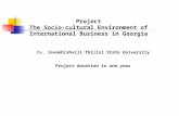 Iv. Javakhishvili Tbilisi State University Project duration is one year Project The Socio-cultural Environment of International Business in Georgia.