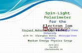 Prajwal Mohanmurthy, Mississippi State University with Dr. Dipangkar Dutta, Mississippi State University Medium Energy Physics Group Spin-Light Polarimeter.