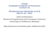CS252 Graduate Computer Architecture Lecture 16 Multiprocessor Networks (con’t) March 16 th, 2011 John Kubiatowicz Electrical Engineering and Computer.