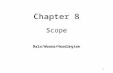 1 Chapter 8 Scope Dale/Weems/Headington. 2 Tópicos del Capítulo 8 l Local Scope vs. Global Scope of an Identifier l Detailed Scope Rules to Determine.