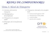 Tema 3: Nivel de Transporte REDES DE COMPUTADORES Some material copyright 1996-2010 J.F Kurose and K.W. Ross, All Rights Reserved 3.1 Servicios del nivel.