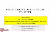 APPLICATIONS OF THE HALAL CONCEPT