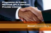Programme de licence Microsoft SPLA (Services Provider License)