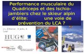 Performance musculaire du Quadriceps et des Ischio-jambiers chez le skieur alpin délite: une voie de prévention du LCA ? J-L Ziltener, X Jolis, S Leal.