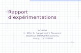 Rapport dexpérimentations ACI-MDA H. KOU, A. Napoli and Y. Toussaint Orpailleur, LORIA/INRIA-Lorraine, Nancy, 15/10/2004.