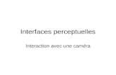 Interfaces perceptuelles Interaction avec une caméra.