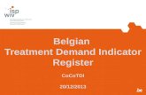 Belgian Treatment Demand Indicator Register CoCoTDI 20/12/2013.