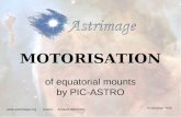 5 Octobre 2006 : MOTORISATION of equatorial mounts by PIC-ASTRO Arnaud GERARD.