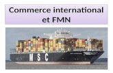 Commerce international et FMN. I) L’évolution du commerce international.