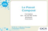 Le Passé Composé Formation ER – IR and RE Verbs être/avoir Exercises.