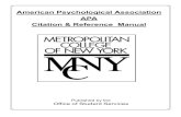MCNY/Audrey Cohen APA Easy Research Guide