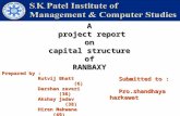 A Present at In on Capital Structure of Ranbaxy