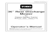 Toro WheelHorse 36 Inch Rear Discharge Mower Owners Manual