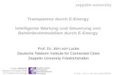 © TICC – Prof. Dr. Jörn von Lucke | 2009-08 Transparenz durch E-Energy Intelligente Wartung und Steuerung von Behördenimmobilien durch E-Energy Prof. Dr.