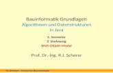 TU Dresden - Institut für Bauinformatik Bauinformatik Grundlagen Algorithmen und Datenstrukturen in Java 2. Semester 2. Vorlesung Welt-Objekt-Model Prof.