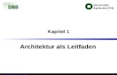 Universität Karlsruhe (TH) © 2008 Univ,Karlsruhe, IPD, Prof. LockemannDBI 1 Kapitel 1 Architektur als Leitfaden.