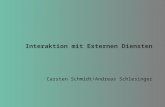 Interaktion mit Externen Diensten Carsten Schmidt/Andreas Schlesinger.