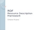 RDF Resource Description Framework Chiara Ficano.