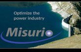 Optimize the power industry. Misurio AG |  | info@misurio.ch 1 day load water storage river flow nuclear export peak power import pump storage.