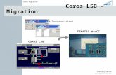 For internal use only Industry Sector COROS Migration Coros LSB – Migration COROS LSB SIMATIC WinCC teilautomatisiert.
