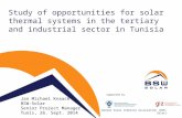 German Solar Industry Association (BSW-Solar) Study of opportunities for solar thermal systems in the tertiary and industrial sector in Tunisia Jan Michael.