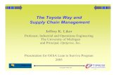Toyota Way Supply Chain