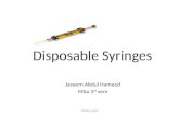 MSME Disposable Syringes