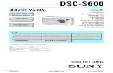 SONY DSC-S600 SERVICE MANUAL LEVEL 2 VER 1.2 2007.10 (9-876-922-33)
