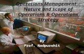 Operations Management - Nature & Scope of Operations & Operations Strategy, 2010, SIMSR