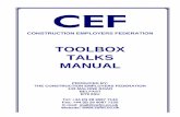 Cef Toolbox Talks Manual
