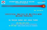 Statistical analysis in welding IIW-2001-Ljubljana