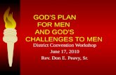 God's Plan For Men and God's Challenges to Men