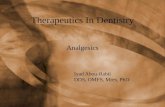 Therapeutics in Dentistry (Analgesics)