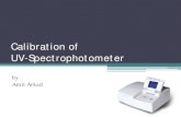Calibration of UV Spectrophotometer