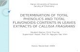 Determination of Antioxidants in Calisia Fragrans Leaf Extract