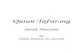 Tafsir Surah Maryam (English)