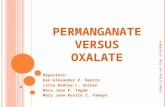 Permanganate Versus Oxalate Presentation