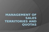 Management of Sales Territories and Quotas - Session 4