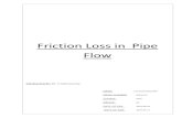 Friction Loss in Pipe