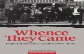 Whence They Came: Deportation from Canada 1900 - 1935