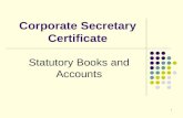 Statutory Books and Accounts for CSC students - Malaysia