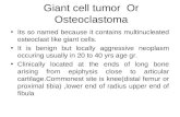 Giant Cell Tumor or Osteoclastoma
