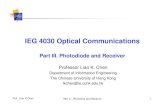 IEG 4030 Optical Communications Part III. Photodiode and Receiver