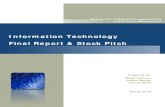 IT Sector Final Report and Stock Pitch