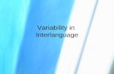 Variability in Inter Language