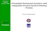 Ground Source Heat Pumps installation within Permeable Pavement Systems for wastewater quality assessment