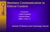 Business Communication in Ethical Context
