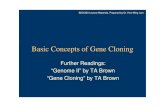 Basic Concepts of Gene Cloning